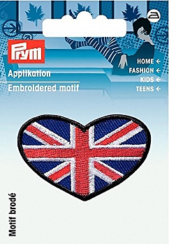Аппликация  Prym 926029 Сердце малое/флаг