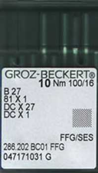 Иглы для промышленных машин Groz-Beckert DCx27 FFG/SES (Bx27FFG) №100/16